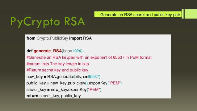 Python Crypto Rsa Key Generate